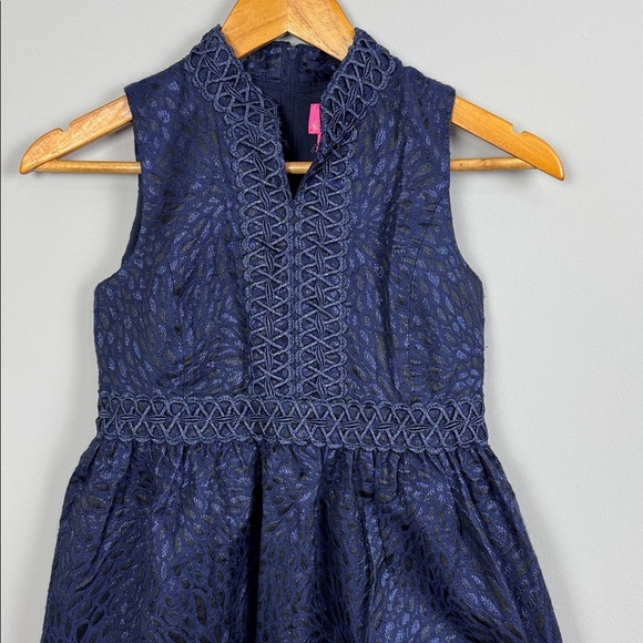 Lilly Pulitzer Girls Mini Franci Dress. Navy. Size 12. - Picture 2 of 11
